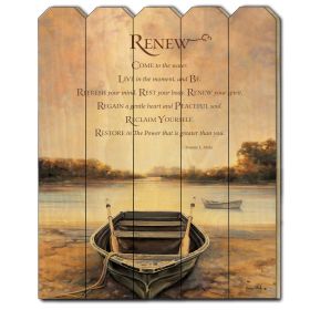 "Renew" by Bonnie Mohr, Printed Wall Art on a Wood Picket Fence