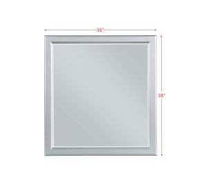 ACME Louis Philippe Mirror in Platinum 26734