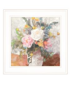 "Table Bouquet 2" by Stellar Design Studio, Ready to Hang Framed Print, White Frame