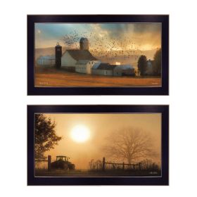 "Light of a New Day Collection" 2-Piece Vignette By Lori Deiter, Printed Wall Art, Ready To Hang Framed Poster, Black Frame