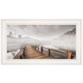 "Lake Cherokee Dock I" by Lori Deiter, Ready to Hang Framed Print, White Frame