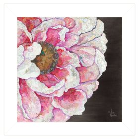 "Blooms on Black I" by Lisa Morales, Ready to Hang Framed Print, White Frame