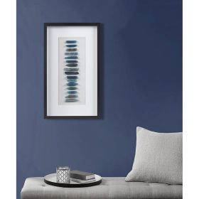 Framed Blue Agate Shadowbox Wall Decor Panel